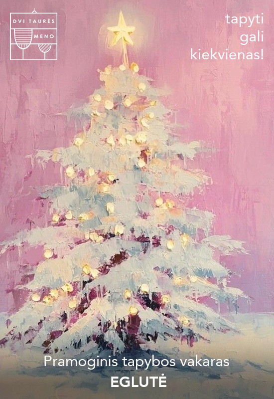 Buy tickets Tapybos vakaras: Kalėdų eglutė Vilnius, Dvi taurės meno tapybos studija - dvaras December 07