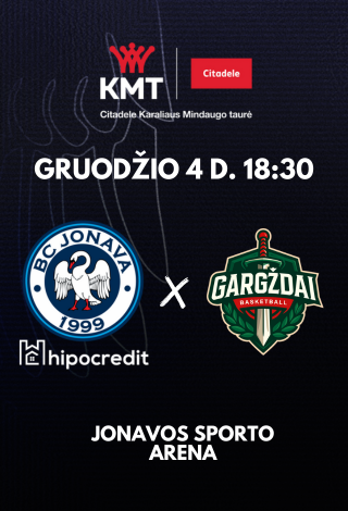 Pirkti bilietus Jonava Hipocredit - Gargždai Jonava, Jonavos sporto arena Gruodis 04