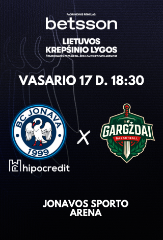 Pirkti bilietus Jonava Hipocredit - Gargždai Jonava, Jonavos sporto arena Vasaris 17