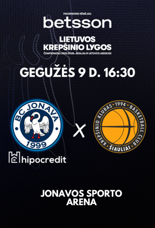 Купить билеты Jonava Hipocredit - Šiauliai Jonava, Jonavos sporto arena Май 09