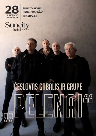 Pirkt biļetes Česlovas Gabalis ir grupė „Pelenai“ Šiauliai, Suncity hotel Novembris 28