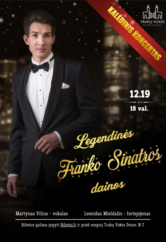 Pirkti bilietus Legendinės Franko Sinatros dainos Vilnius, Trakų Vokės dvaro sodyba Gruodis 19
