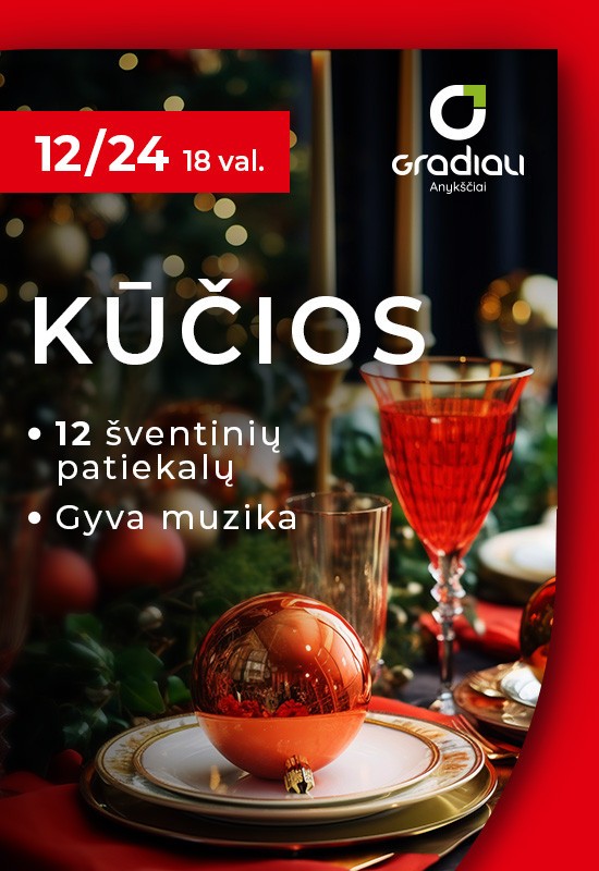 Купить билеты Kūčių vakarienė su gyvos muzikos programa | Gradiali Anykščiai Anykščiai, Gradiali Anykščiai Декабрь 24