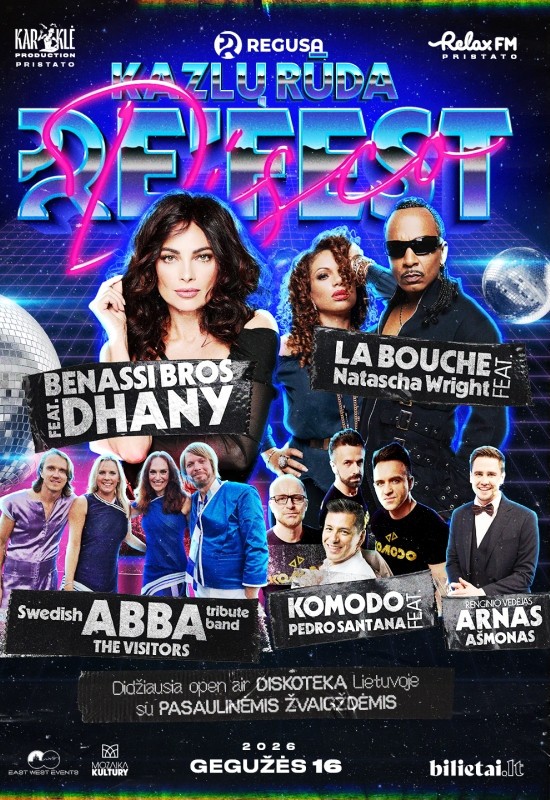 Pirkti bilietus RE'FEST DISKO Kazlų Rūda, Kazlų Rūdos miesto parkas Gegužė 16-17