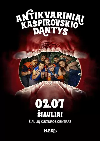 Pirkt biļetes Antikvariniai Kašpirovskio dantys | Šiauliai Šiauliai, Šiaulių kultūros centras Februāris 07