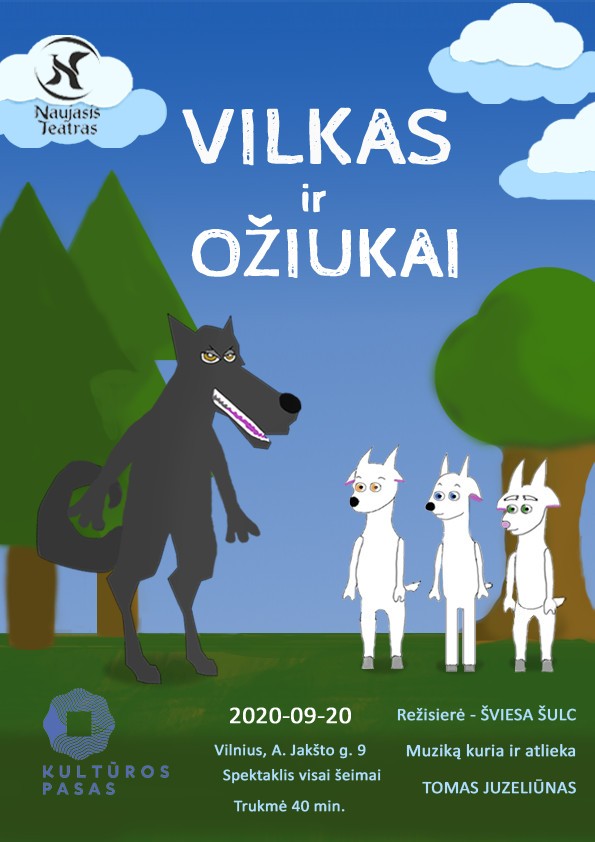 Купить билеты Spektaklis šeimai: Vilkas ir ožiukai Vilnius, Naujasis teatras Апрель 11