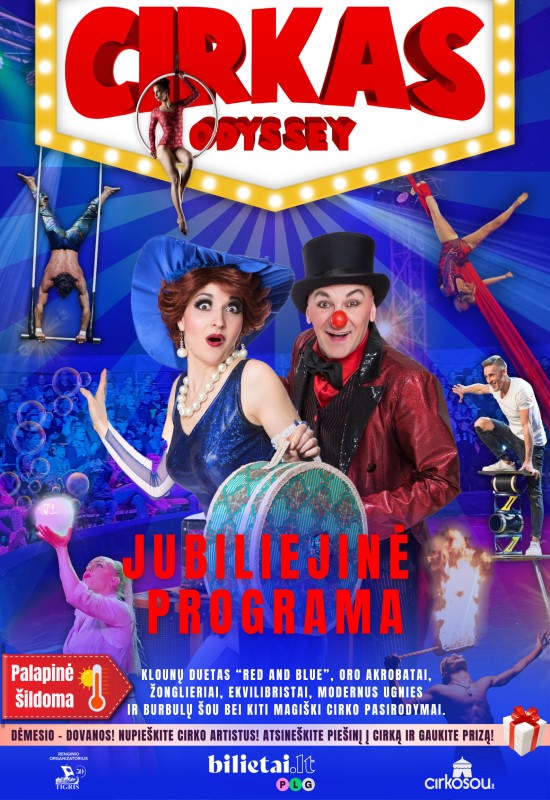 Купить билеты CIRKAS ODYSSEY | Kaunas Kaunas, Cirko palapinė prie PRIE OAZĖS Ноябрь 22