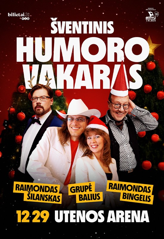 Buy tickets Šventinis humoro vakaras | 12 29 | Utenos arena Utena, Utenos arena December 29