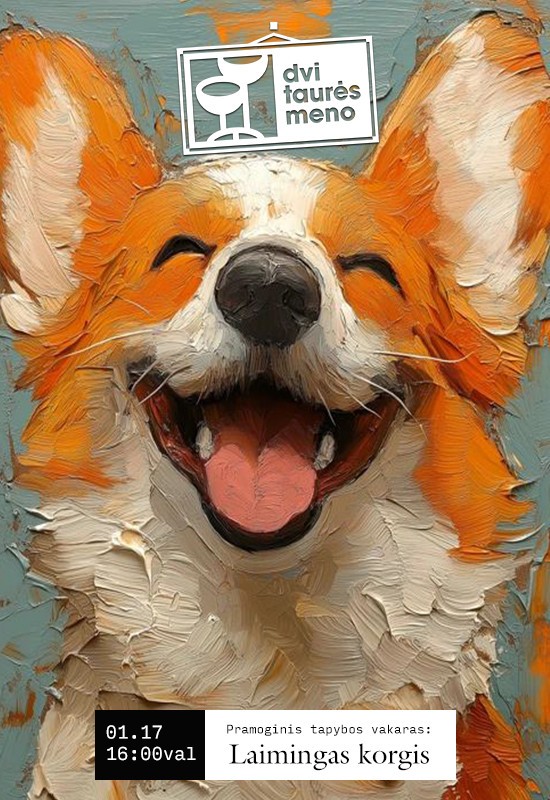 Купить билеты Tapybos vakaras: Laimingas korgis Vilnius, Dvi taurės meno tapybos studija - dvaras Январь 17