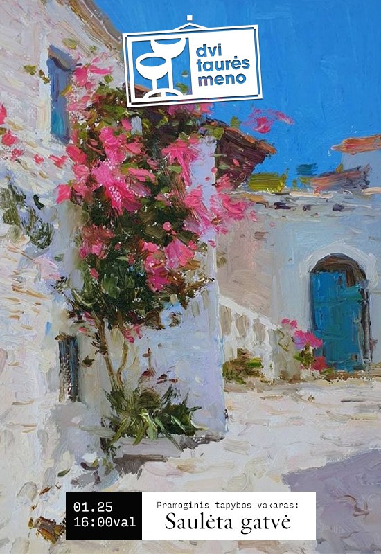 Buy tickets Tapybos vakaras: Saulėta gatvė Vilnius, Dvi taurės meno tapybos studija - dvaras January 25