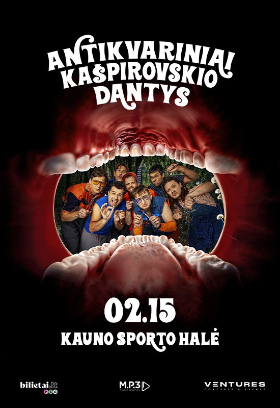 Pirkt biļetes Antikvariniai Kašpirovskio dantys | Kauno sporto halė | 02.15 Kaunas, Kauno sporto halė Februāris 15