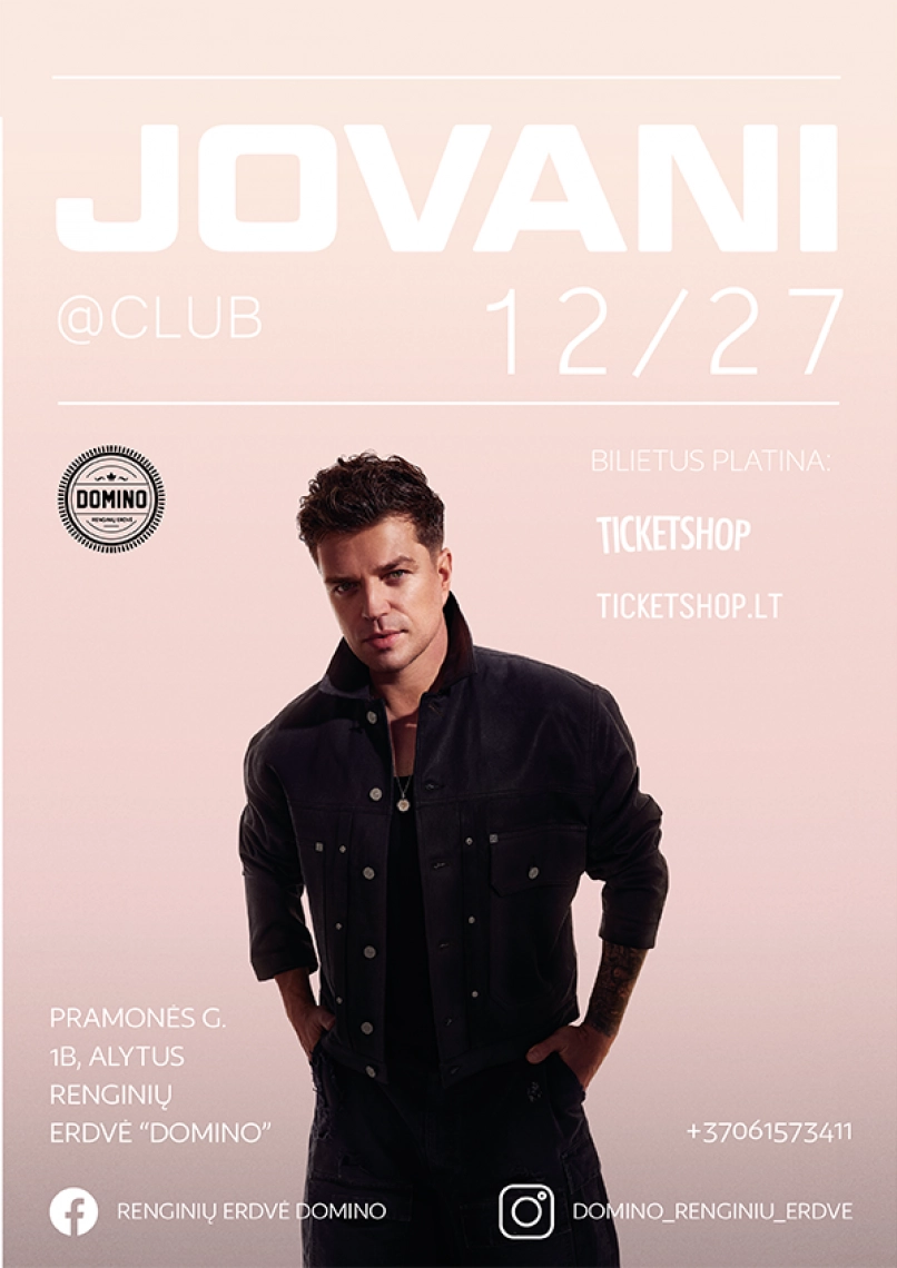 Купить билеты Jovani Alytus, Domino Декабрь 27
