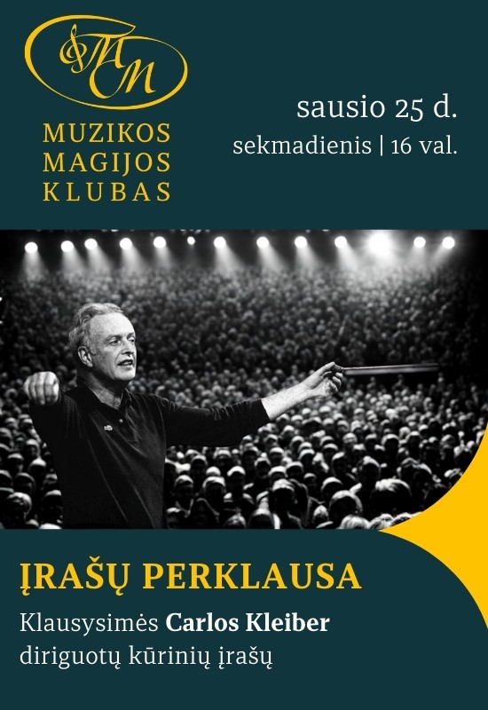Купить билеты Carlos Kleiber | įrašų perklausa Vilnius, Muzikos magijos klubas Январь 25