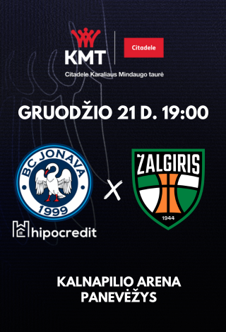 Купить билеты Jonava Hipocredit - Žalgiris Panevėžys, Kalnapilio arena Декабрь 21