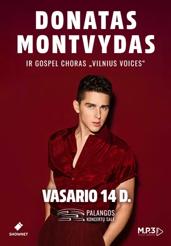Pirkti bilietus Donatas Montvydas ir gospel choras „Vilnius Voices“ Palanga, Palangos koncertų salė Vasaris 14