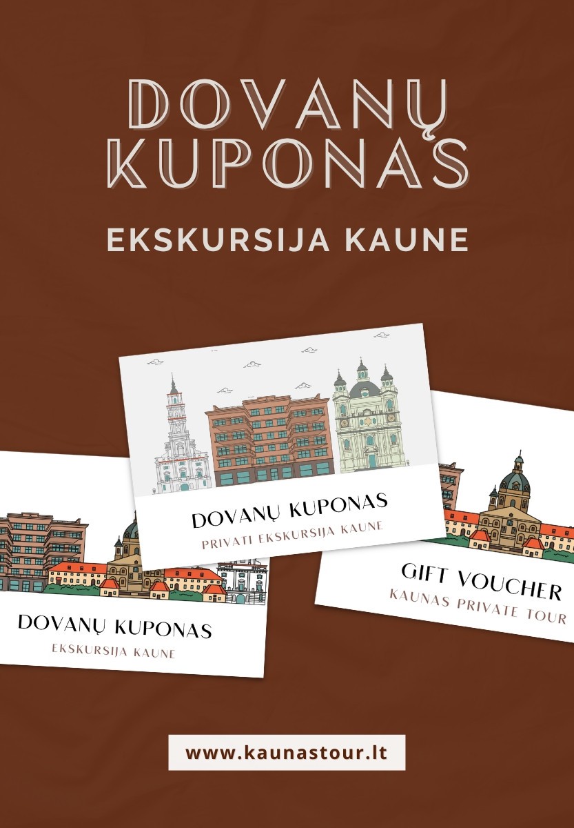 Купить билеты DOVANŲ KUPONAS PRIVATI EKSKURSIJA KAUNE ANGLŲ K. | Iki 12 asmenų grupei Kaunas, Dovanų kuponas Декабрь 31