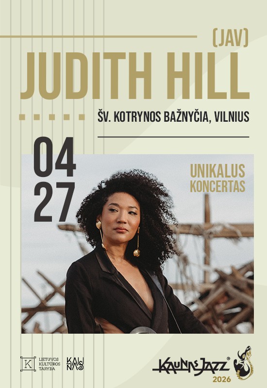 Pirkti bilietus JUDITH HILL (JAV) Vilnius, Šv. Kotrynos bažnyčia Balandis 27