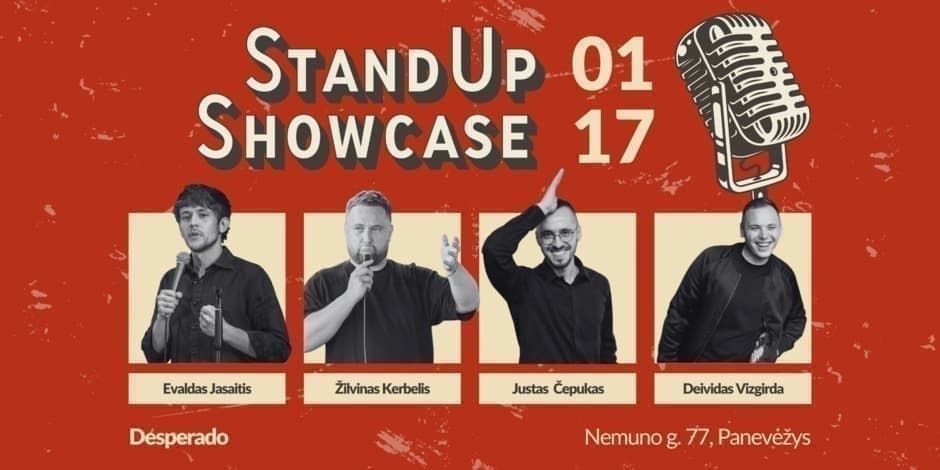 Buy tickets Stand Up Showcase | Panevėžys Panevėžys, Desperado January 17