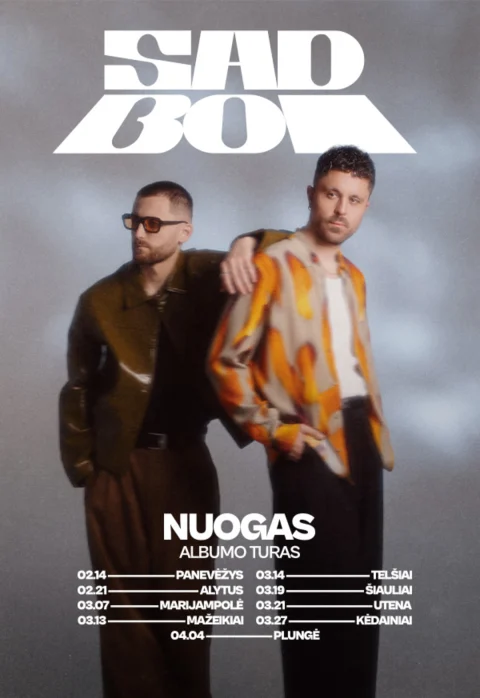 Pirkt biļetes SADBOI – albumo ,,Nuogas“ pristatymo koncertinis turas | Alytus Alytus, Renginių erdvė DOMINO Februāris 21-22