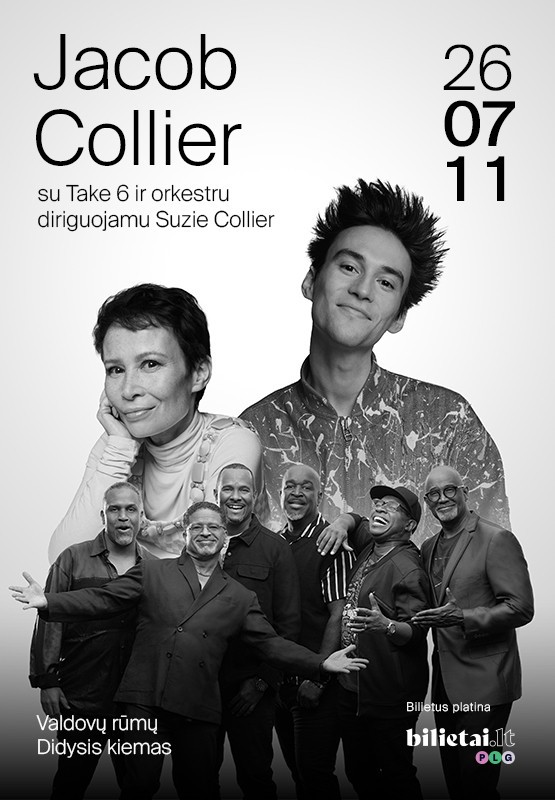 Купить билеты Jacob Collier su Take 6 Vilnius, Valdovų rūmai Июль 11