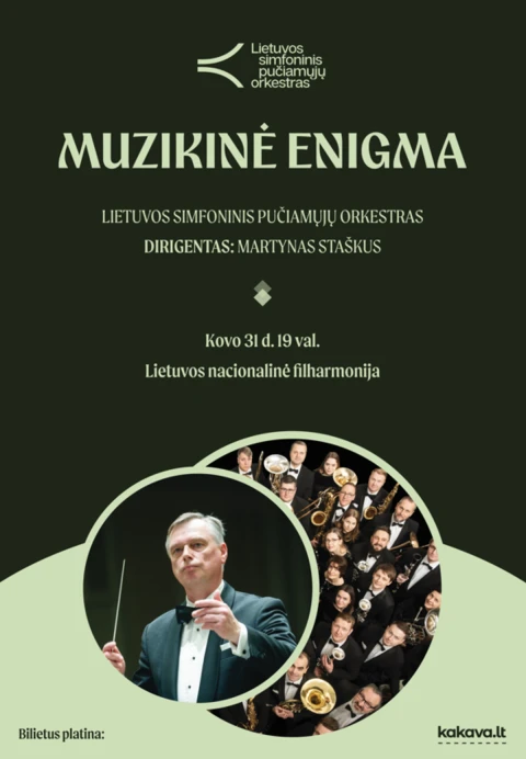 Buy tickets MUZIKINĖ ENIGMA | LSPO Vilnius, Lietuvos nacionalinė filharmonija March 31