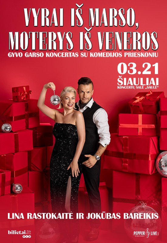 Buy tickets Vyrai iš Marso, moterys iš Veneros | Šiauliai Šiauliai, Koncertų salė Saulė March 21