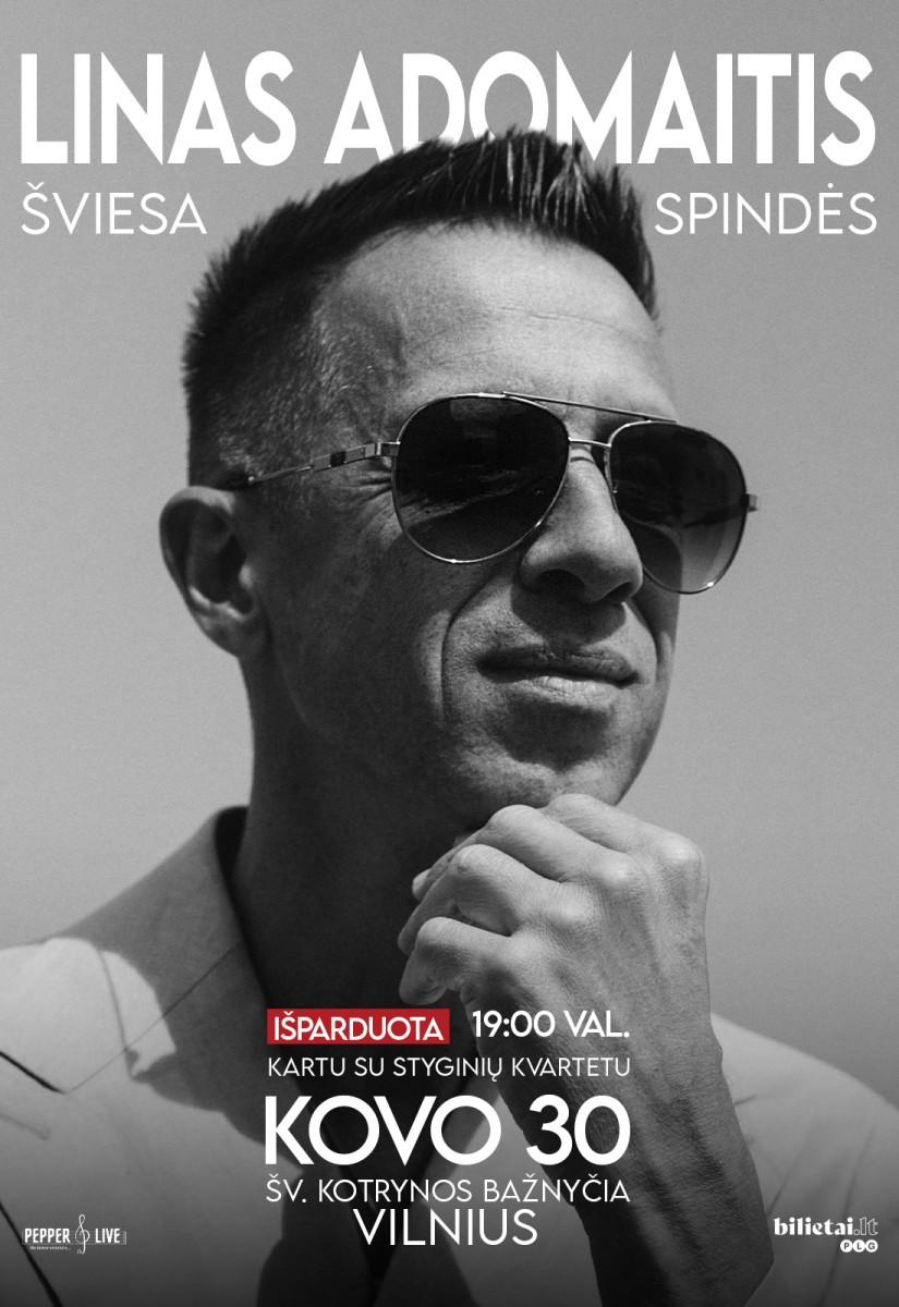 Buy tickets Linas Adomaitis | Šviesa spindės | PAPILDOMAS Vilnius, Šv. Kotrynos bažnyčia March 30