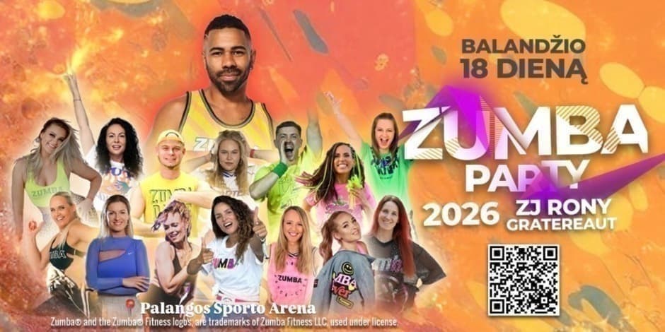 Pirkti bilietus ZUMBA PARTY PALANGA SU RONY GRATEREAUT Palanga, Palangos sporto centras Balandis 18