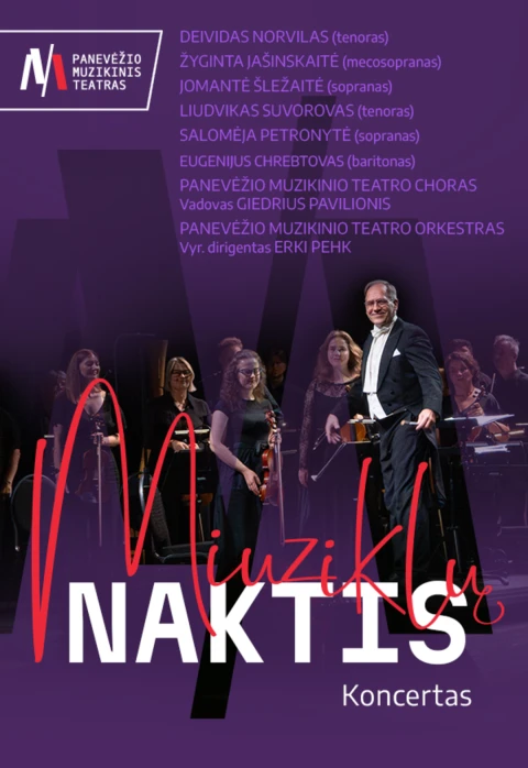 Pirkt biļetes PMT | Koncertas MIUZIKLŲ NAKTIS Panevėžys, Panevėžio muzikinis teatras Februāris 13