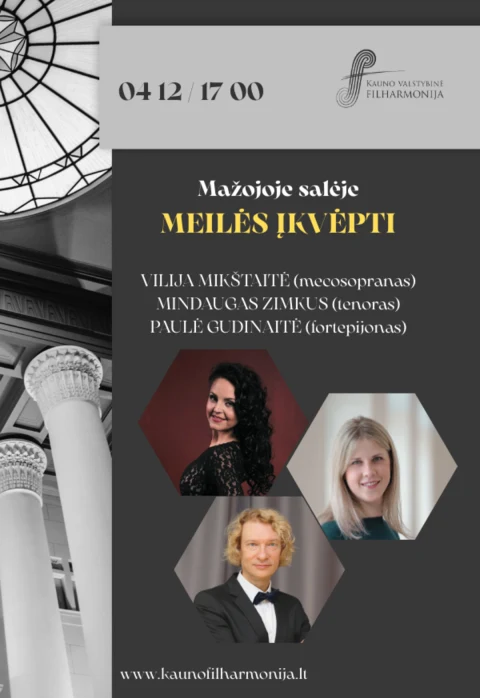 Pirkti bilietus MEILĖS ĮKVĖPTI Kaunas, Kauno valstybinė filharmonija Balandis 12