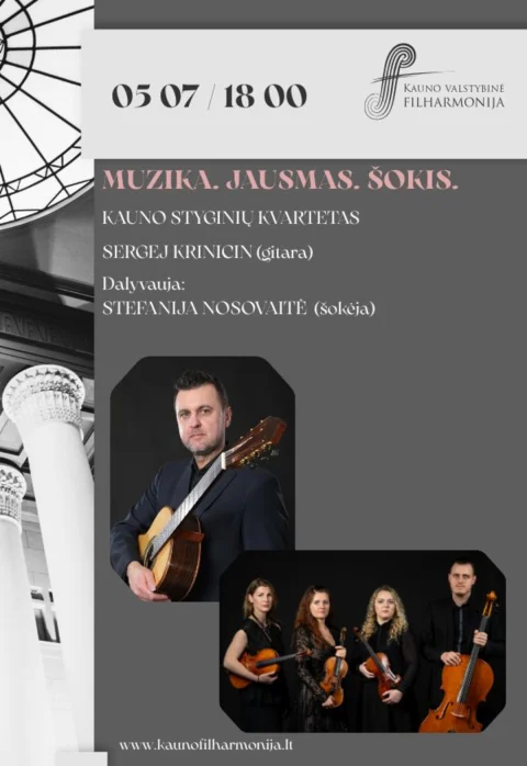 Buy tickets MUZIKA. JAUSMAS. ŠOKIS. Kaunas, Kauno valstybinė filharmonija May 07