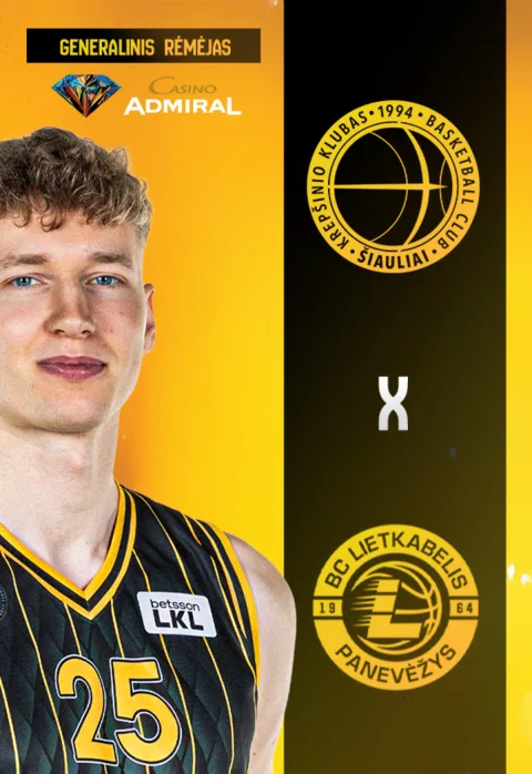 Pirkti bilietus LKL: „Šiauliai“ – „Lietkabelis“ Šiauliai, Šiaulių arena Gegužė 16