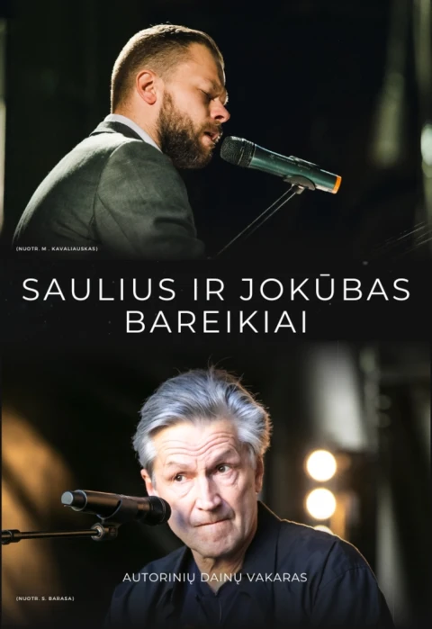 Pirkti bilietus Saulius ir Jokūbas Bareikiai | „Tamsta“ klubas Vilnius, TAMSTA muzikos klubas Kovas 31