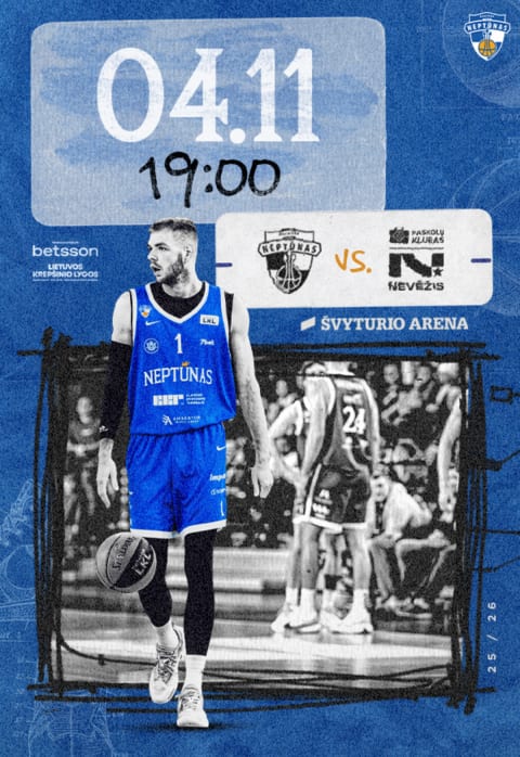 Pirkti bilietus LKL: Klaipėdos „Neptūnas“ – Kedainių „Nevėžis-Paskolų klubas“ Klaipėda, Klaipėdos Švyturio arena Balandis 11