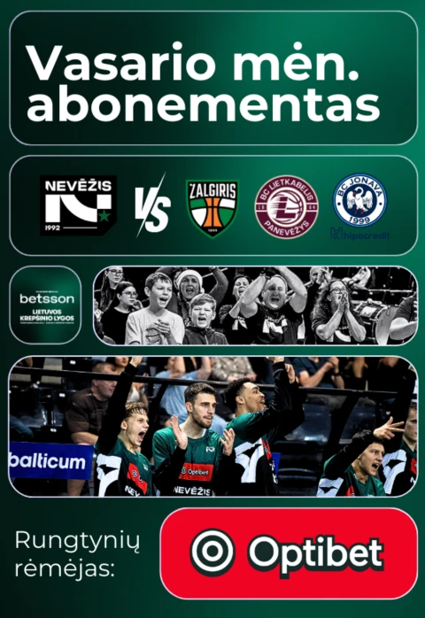 Купить билеты Krepšinio klubo NEVĖŽIS vasario mėnesio abonementas Kėdainiai, Kėdainių arena Февраль 01-28